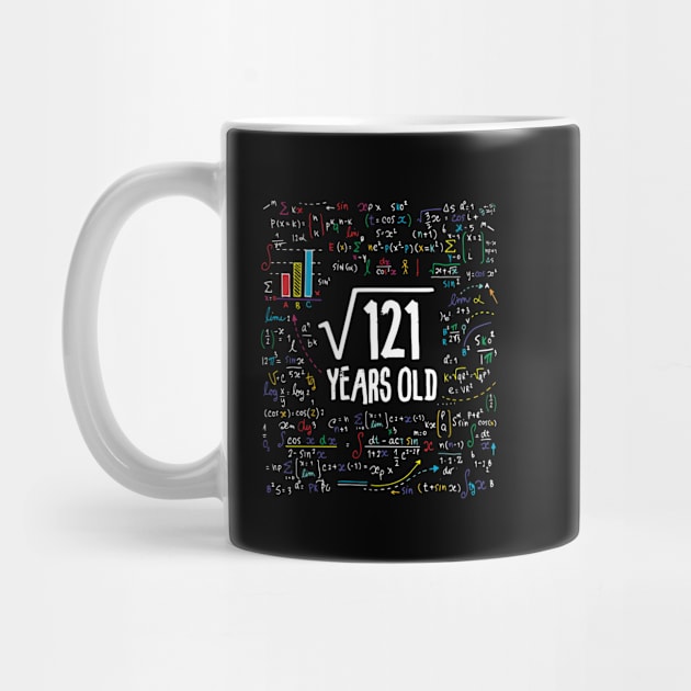 Square Root Of 121 11th Birthday 11 Year Old Gifts Math by Kerin